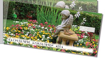 Peaceful Garden Side Tear Personalized Checks