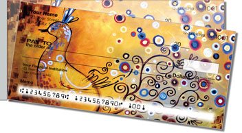 Peacock Art Side Tear Design Checks