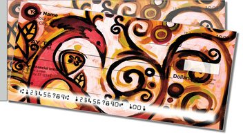 Peacock Art Side Tear Personalized Checks
