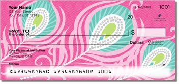 Peacock Feathers Personalized Checks
