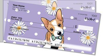 Pembroke Welsh Corgi Side Tear Personalized Checks