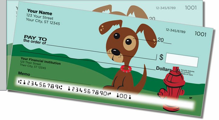 Perky Puppy Side Tear Personal Checks