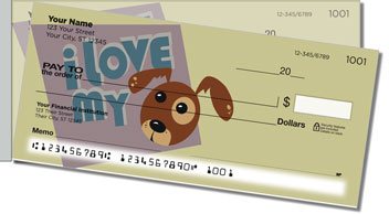 Perky Puppy Side Tear Personalized Checks