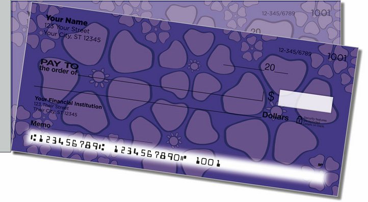 Petal Pattern Side Tear Personal Checks