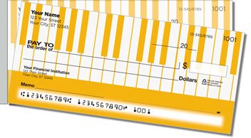 Piano Keyboard Side Tear Personalized Checks