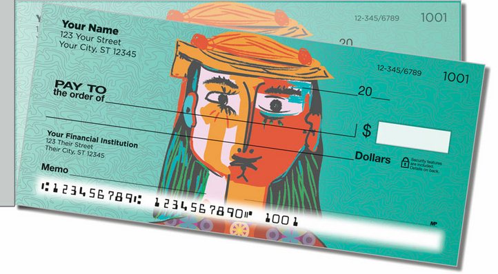 Picasso Portrait Side Tear Personal Checks