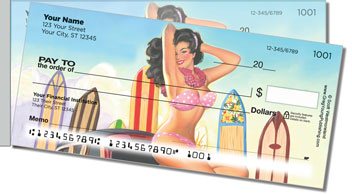 Pin Up Girl Side Tear Design Checks