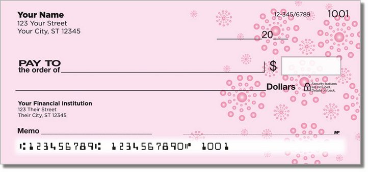 Pink Burst Personal Checks