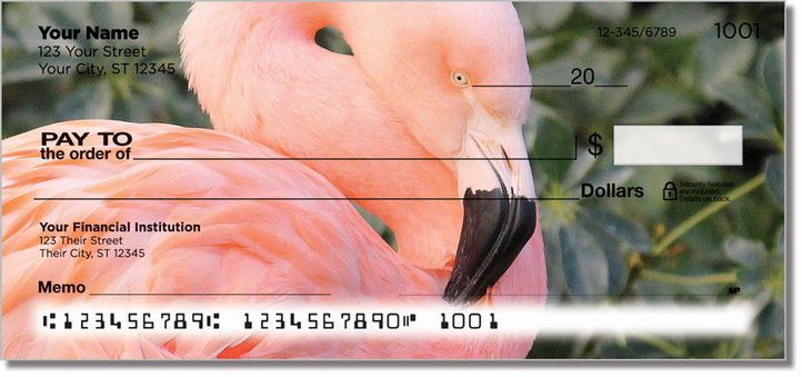 Pink Flamingo Personal Checks