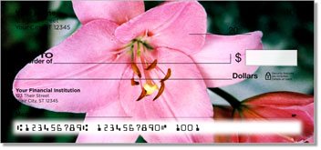 Pink Flower Design Checks