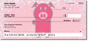 Pink Pig Personalized Checks