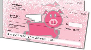 Pink Pig Side Tear Design Checks