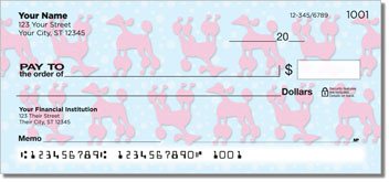 Pink Poodle Personalized Checks