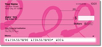 Pink Ribbon Personalized Checks