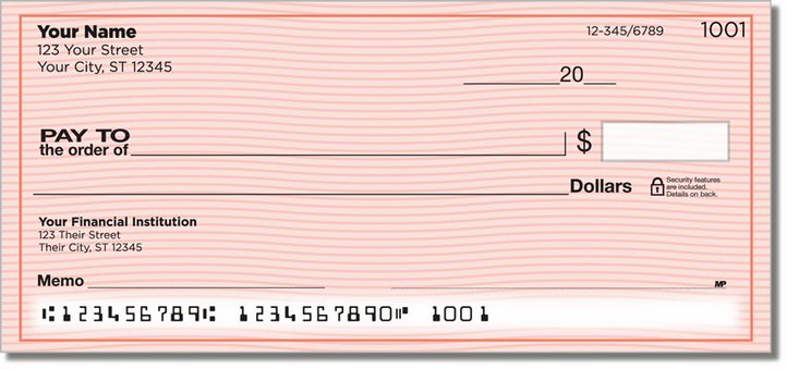 Pink Safety Personal Checks