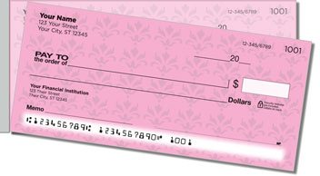 Pink and Black Side Tear Personalized Checks