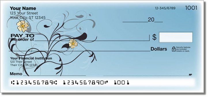 Pretty Pansy Personal Checks