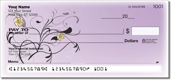 Pretty Pansy Personalized Checks