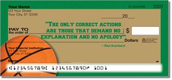 Red Auerbach Personalized Checks