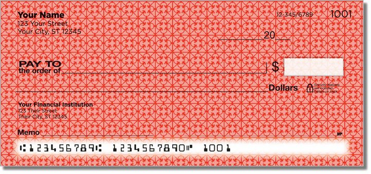 Red Box Scroll Personal Checks