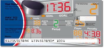 Red and Blue Hockey Design Checks