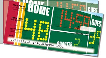 Red and Gold Football Fan Side Tear Checks