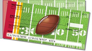 Red and Gold Football Fan Side Tear Design Checks
