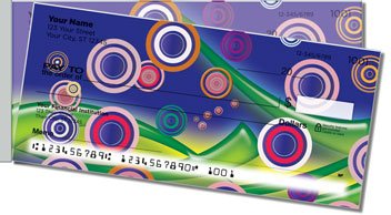 Retro Bullseye Side Tear Personalized Checks