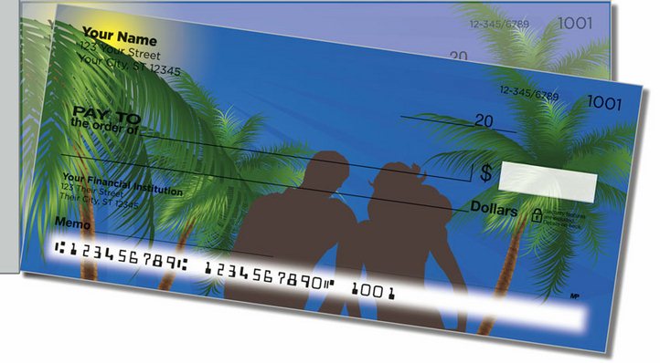 Romantic Hideaway Side Tear Personal Checks