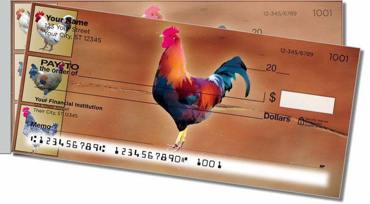 Rooster Side Tear Personal Checks