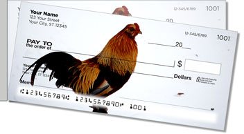 Rooster and Hen Side Tear Design Checks