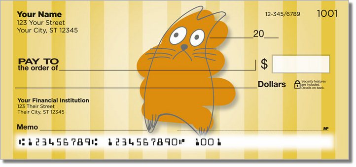 Scribble Cat Personal Checks