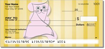 Scribble Cat Personalized Checks