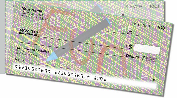 Scribble Side Tear Personal Checks