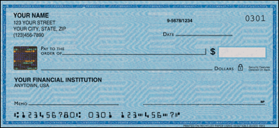 Securiguard Blue Personal Checks