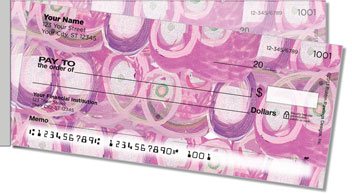 Sepia Butterfly Purple Side Tear Personalized Checks