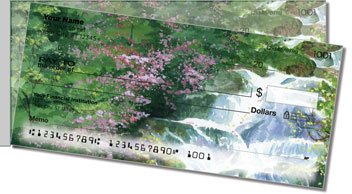 Serene Watercolor Side Tear Personalized Checks