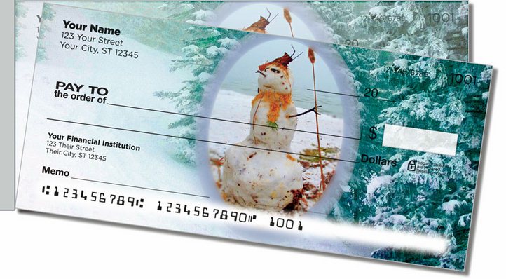 Silly Snowman Side Tear Personal Checks