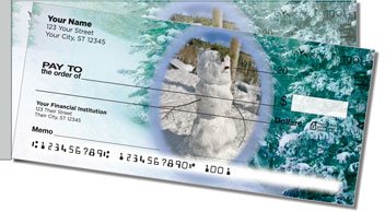 Silly Snowman Side Tear Personalized Checks