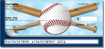 Silver and Blue Baseball Fan Checks