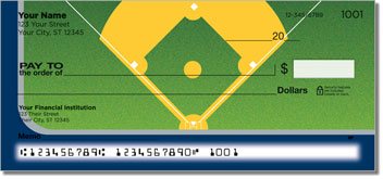 Silver and Blue Baseball Fan Design Checks