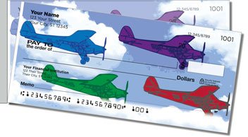 Small Plane Side Tear Personalized Checks
