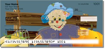 Smiling Scarecrow Personalized Checks