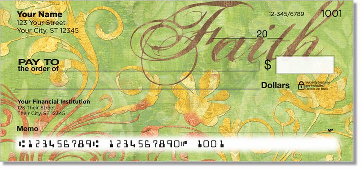 Sorbet and Teal Personal Checks
