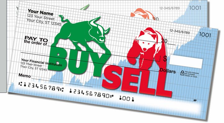 Stock Market Side Tear Personal Checks