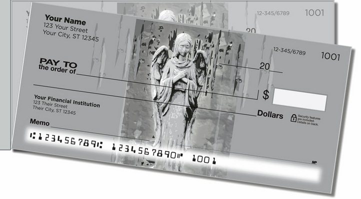 Stone Angel Side Tear Personal Checks