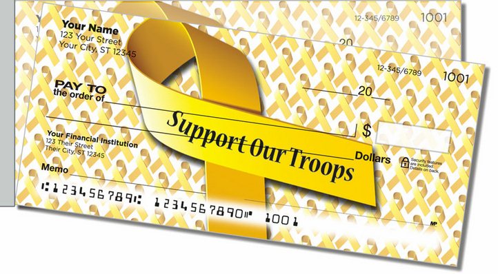 Support Our Troops Side Tear Personal Checks