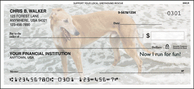 Support Your Local Greyhound Rescue Personal Checks