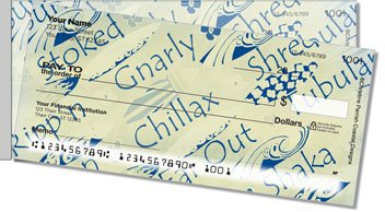 Surf Patterns Side Tear Personalized Checks