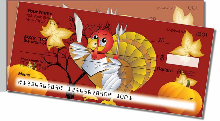 Thanksgiving Side Tear Personal Checks
